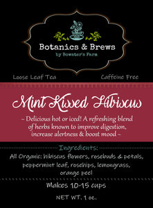 Mint Kissed Hibiscus (Loose leaf herbal tea blend)